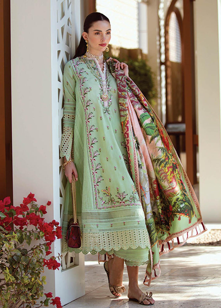 NERA by Farah Talib Embroidered Lawn Suits Unstitched 3 Piece FTA21N 03 Hewa Mint - Summer Collection