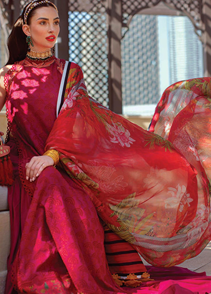 NERA by Farah Talib Embroidered Lawn Suits Unstitched 3 Piece FTA21N 10 Fia Scarlett - Summer Collection