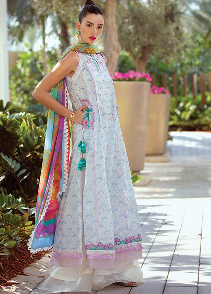 NERA by Farah Talib Embroidered Lawn Suits Unstitched 3 Piece FTA21N 12 Esme Palms - Summer Collection