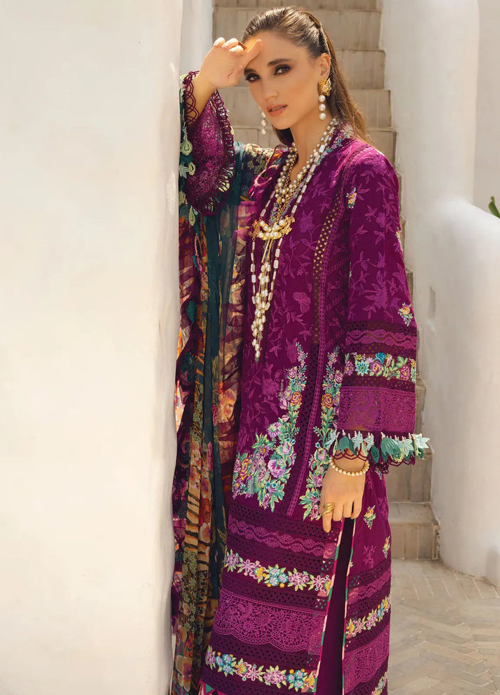 Neroli By Annus Abrar Embroidered Lawn Unstitched Suit 3 Piece ABR24NL AA-NLL24-07 - Luxury Summer Collection