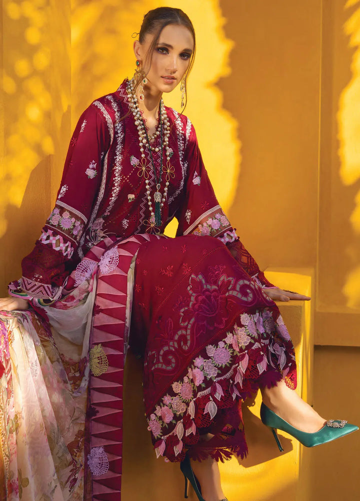 Neroli By Annus Abrar Embroidered Lawn Unstitched Suit 3 Piece ABR24NL AA-NLL24-08 - Luxury Summer Collection