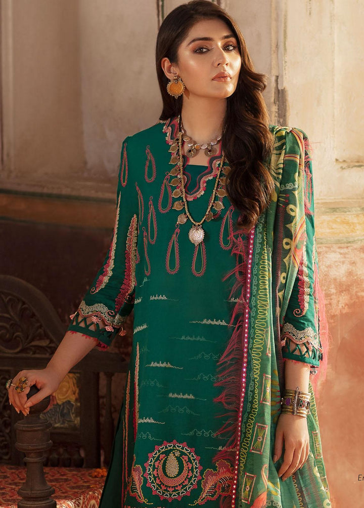 Nighat By Republic WomensWear Embroidered Lawn Suits Unstitched 3 Piece RW21N 01 - Spring / Summer Collection