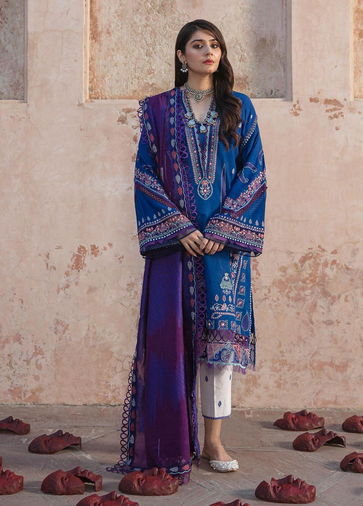 Nighat By Republic WomensWear Embroidered Lawn Suits Unstitched 3 Piece RW21N 02 - Spring / Summer Collection