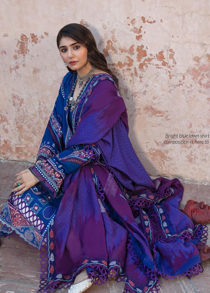 Nighat By Republic WomensWear Embroidered Lawn Suits Unstitched 3 Piece RW21N 02 - Spring / Summer Collection