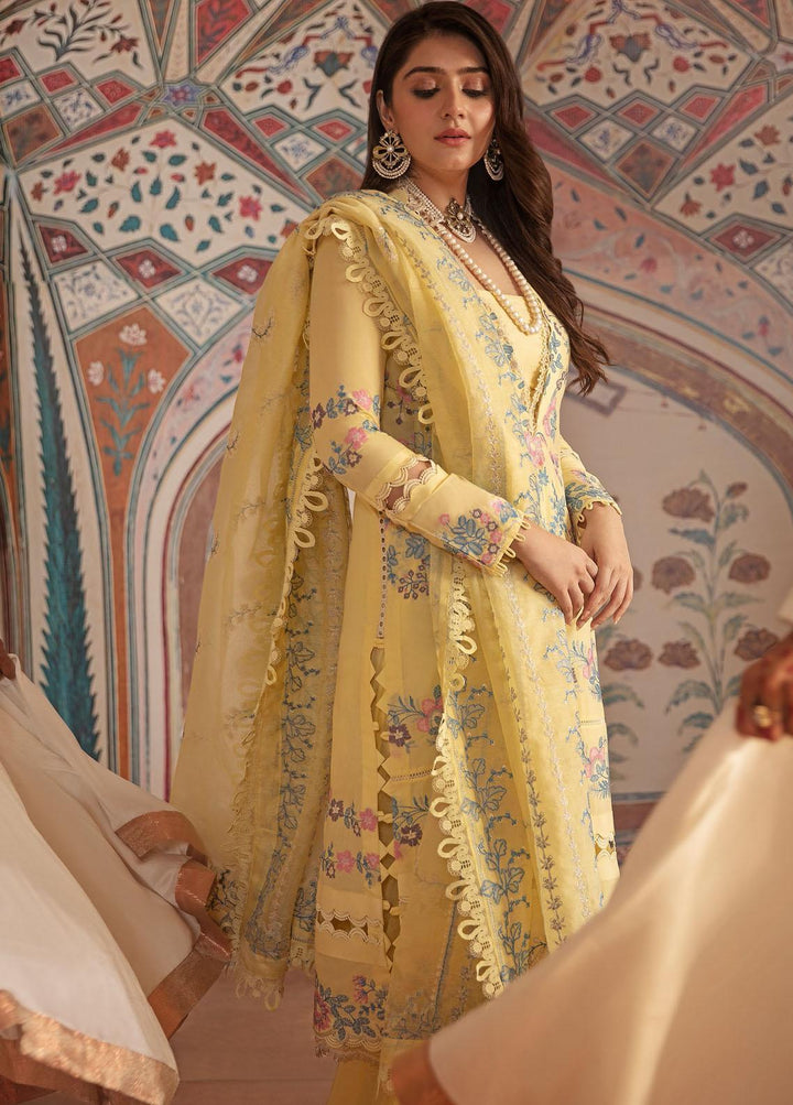 Nighat By Republic WomensWear Embroidered Lawn Suits Unstitched 3 Piece RW21N 04 - Spring / Summer Collection