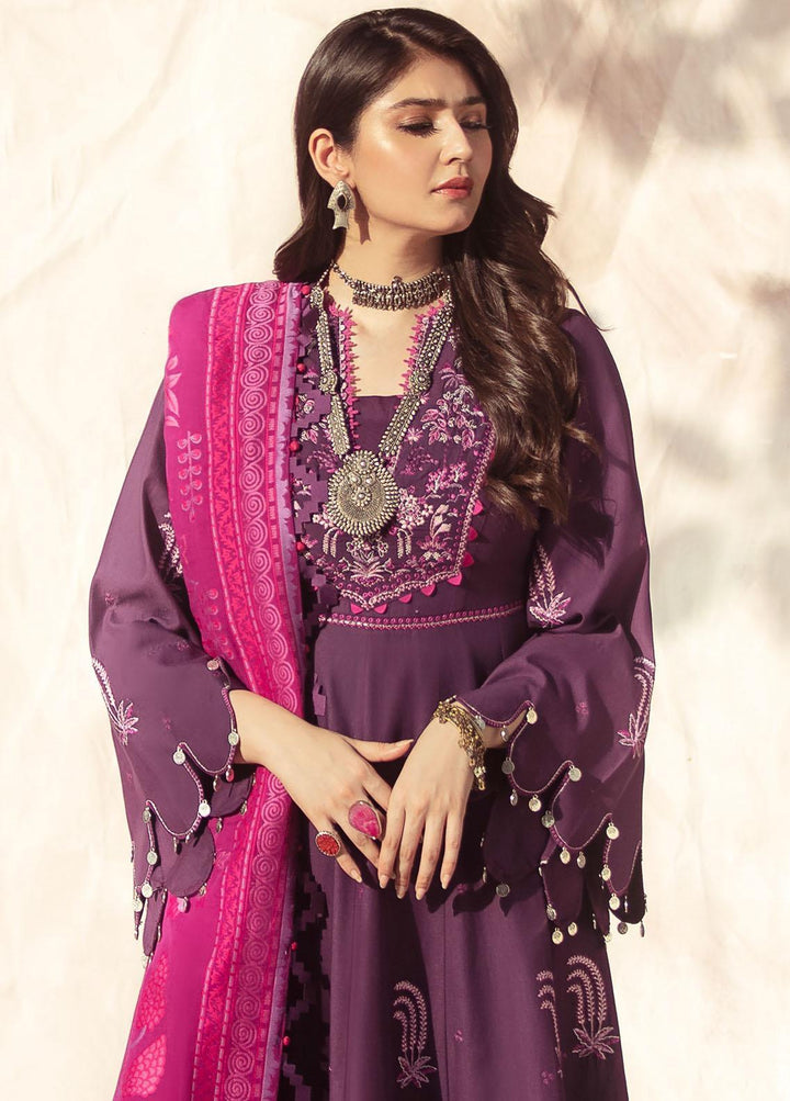 Nighat By Republic WomensWear Embroidered Lawn Suits Unstitched 3 Piece RW21N 05 - Spring / Summer Collection