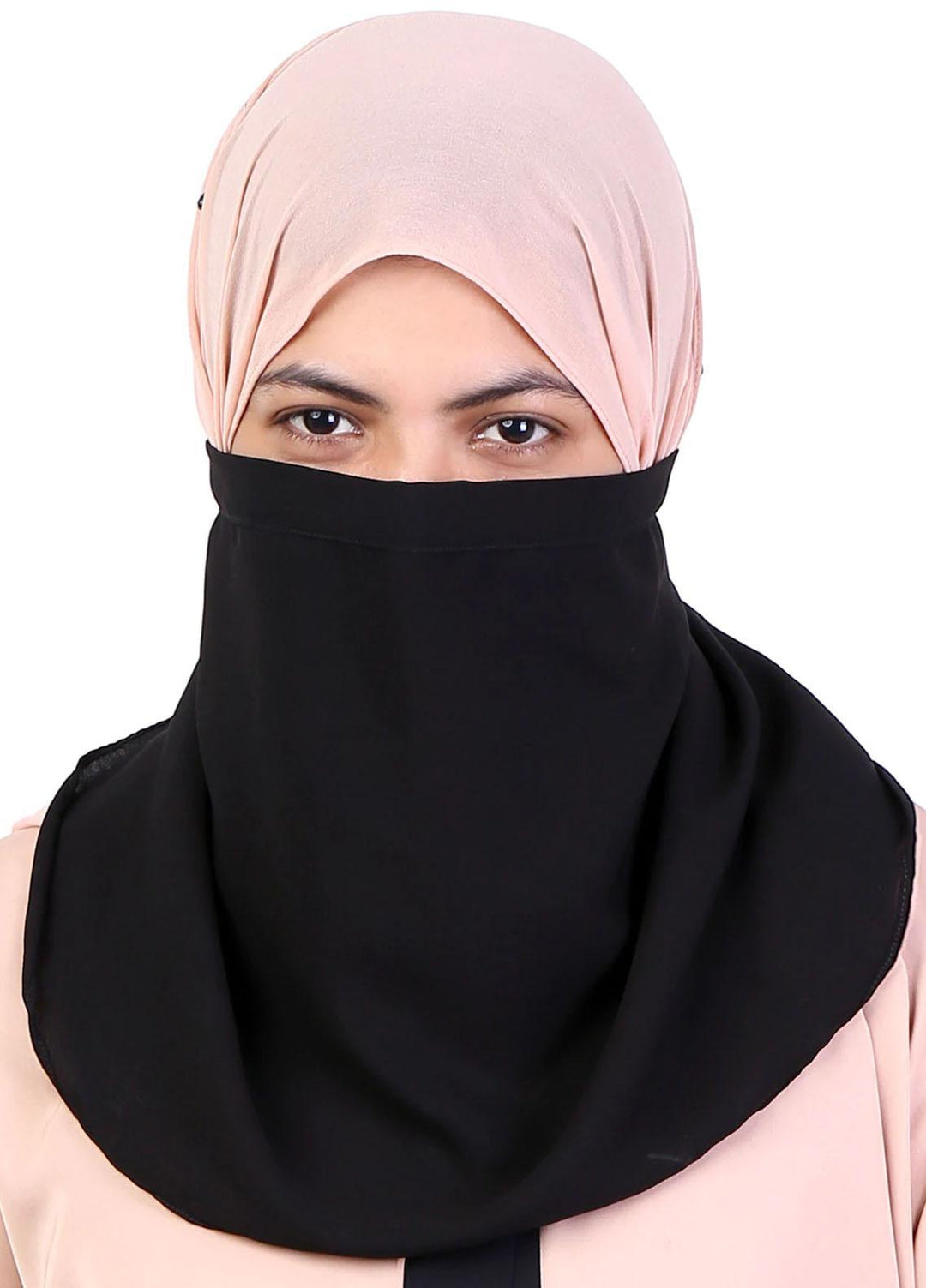 Abaya pk Chiffon Niqab ABA22NQ D-SHAPED STICK-ON - Essential Niqabs