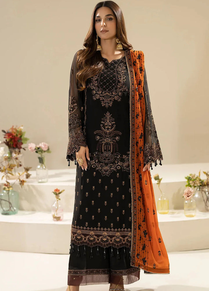 Nisha by Imrozia Premium Pret Embroidered Chiffon 3 Piece Suit M-87 Waniya