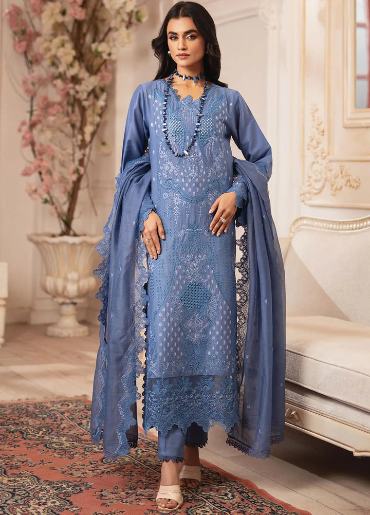 Nissa by RajBari Embroidered Lawn Suit Unstitched 3 Piece RB25N D-11 - Summer Collection