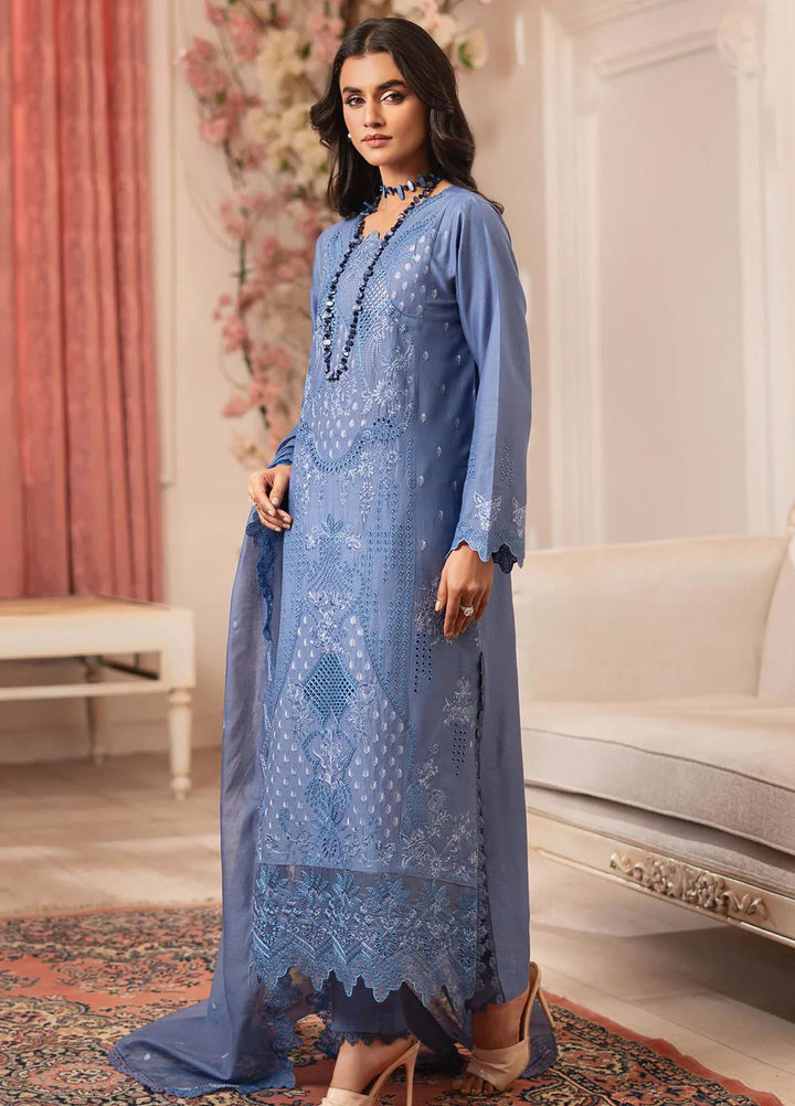 Nissa by RajBari Embroidered Lawn Suit Unstitched 3 Piece RB25N D-11 - Summer Collection