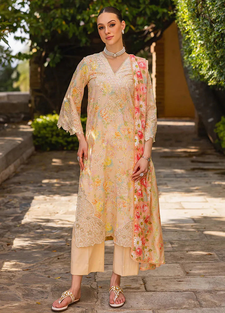 Nissa by Rajbari Embroidered Lawn Suits Unstitched 3 Piece RB25NS D-05 - Summer Collection