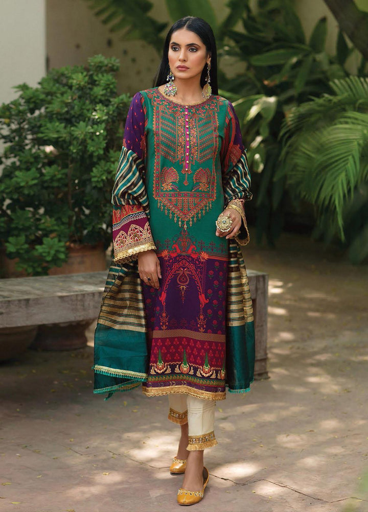 Nissa by RajBari Embroidered Linen Suits Unstitched 3 Piece RB21N 2/B - Winter Collection