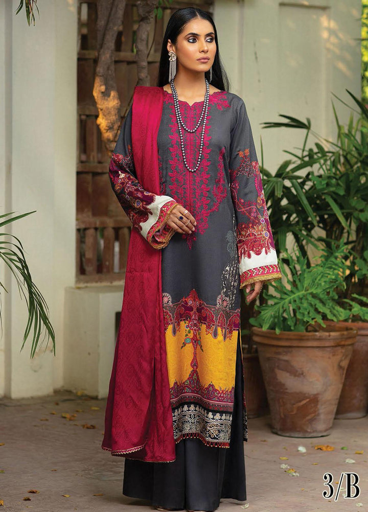 Nissa by RajBari Embroidered Cottel Suits Unstitched 3 Piece RB21N 3/B - Winter Collection