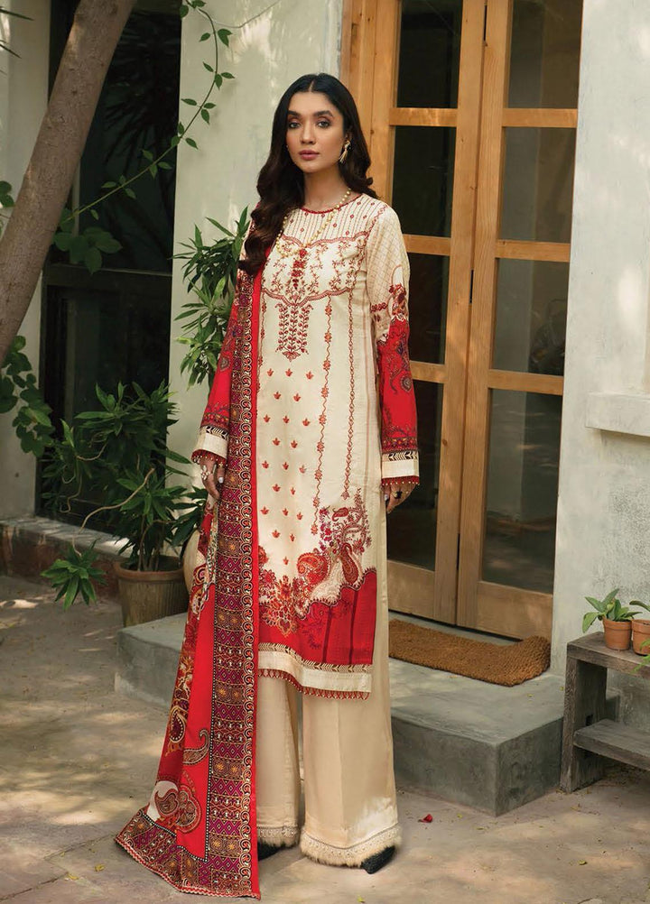 Nissa by RajBari Embroidered Cottel Suits Unstitched 3 Piece RB21N 5/A - Winter Collection