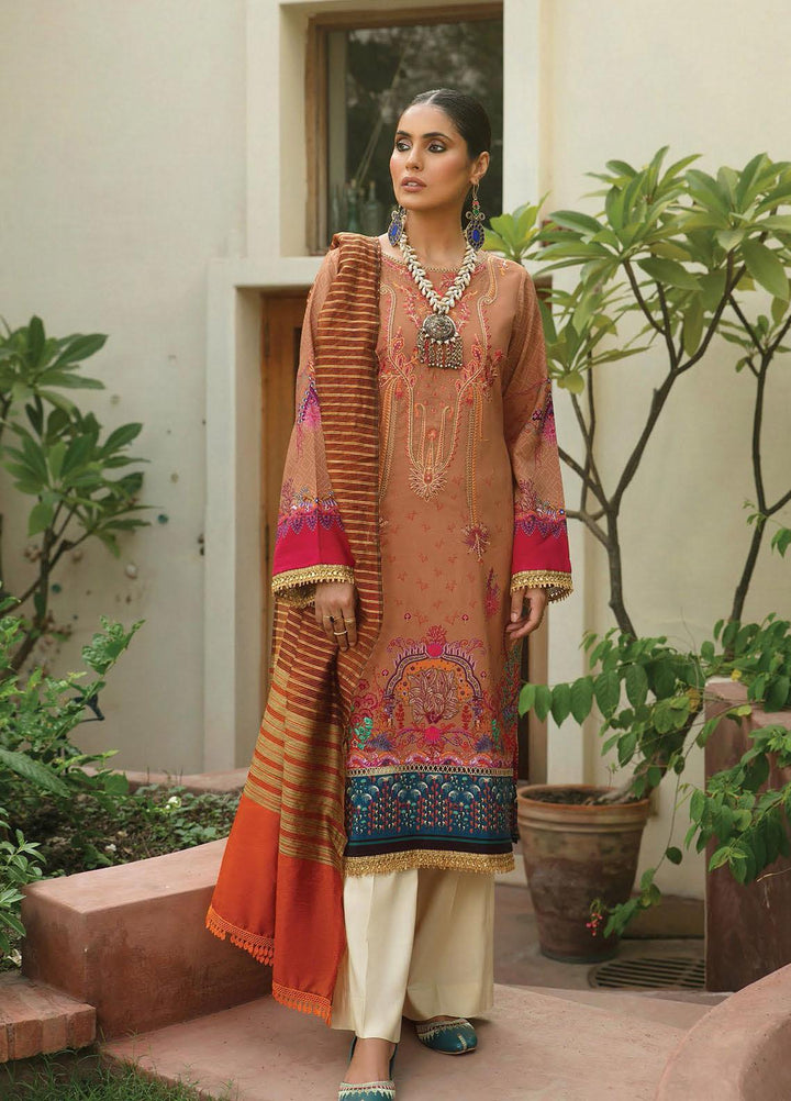Nissa by RajBari Embroidered Linen Suits Unstitched 3 Piece RB21N 6/A - Winter Collection
