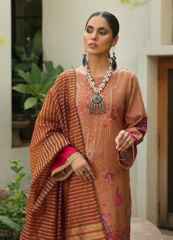 Nissa by RajBari Embroidered Linen Suits Unstitched 3 Piece RB21N 6/A - Winter Collection