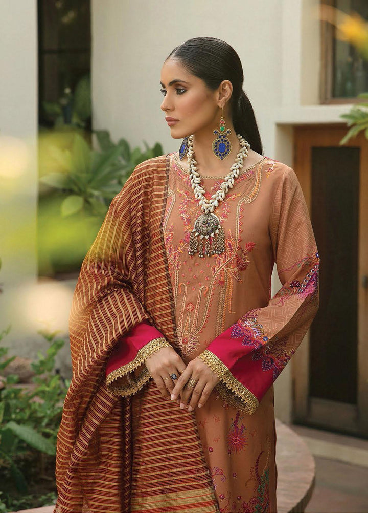 Nissa by RajBari Embroidered Linen Suits Unstitched 3 Piece RB21N 6/A - Winter Collection