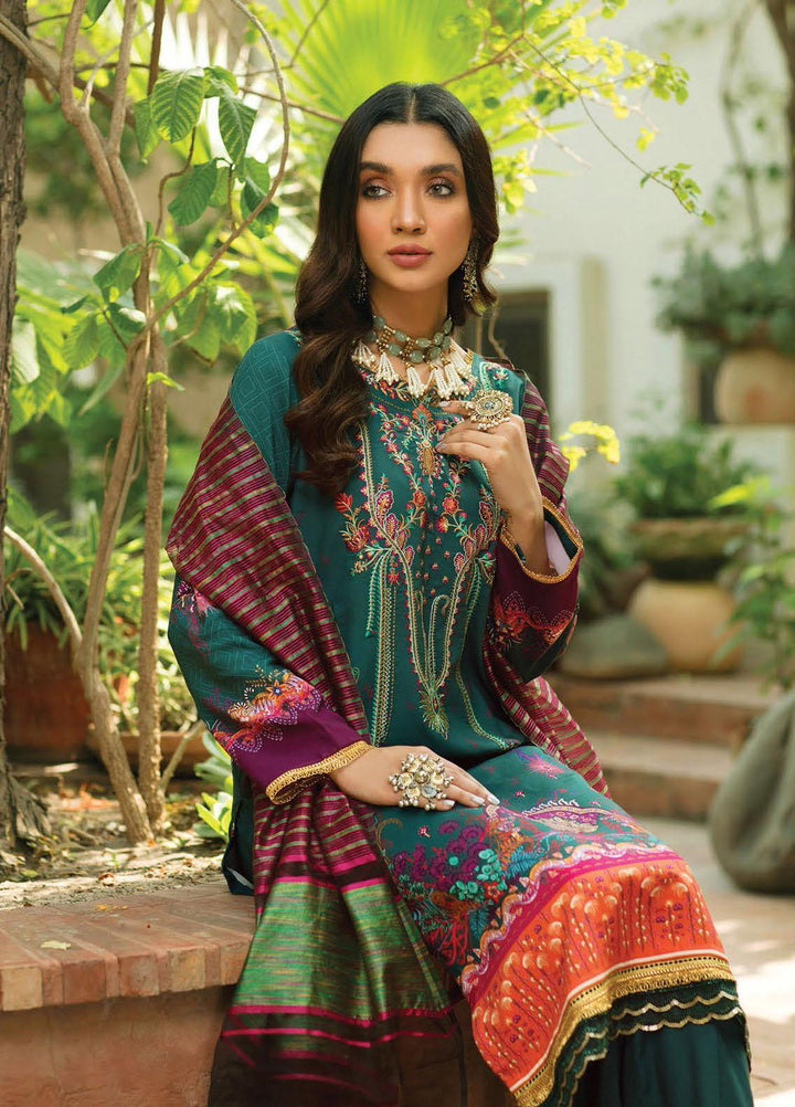 Nissa by RajBari Embroidered Linen Suits Unstitched 3 Piece RB21N 6/B - Winter Collection