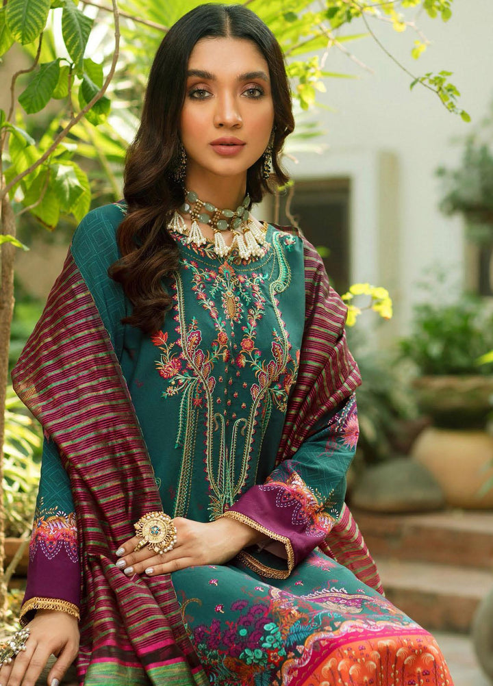 Nissa by RajBari Embroidered Linen Suits Unstitched 3 Piece RB21N 6/B - Winter Collection