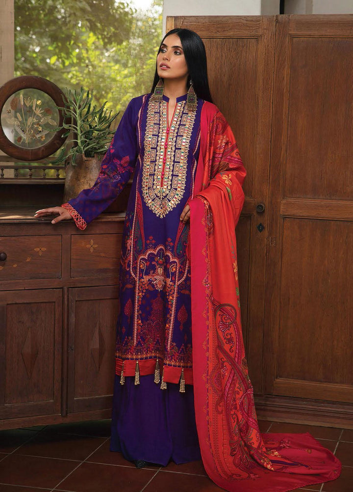 Nissa by RajBari Embroidered Linen Suits Unstitched 3 Piece RB21N 7/A - Winter Collection