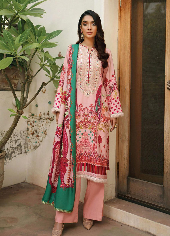 Nissa by RajBari Embroidered Linen Suits Unstitched 3 Piece RB21N 7/B - Winter Collection