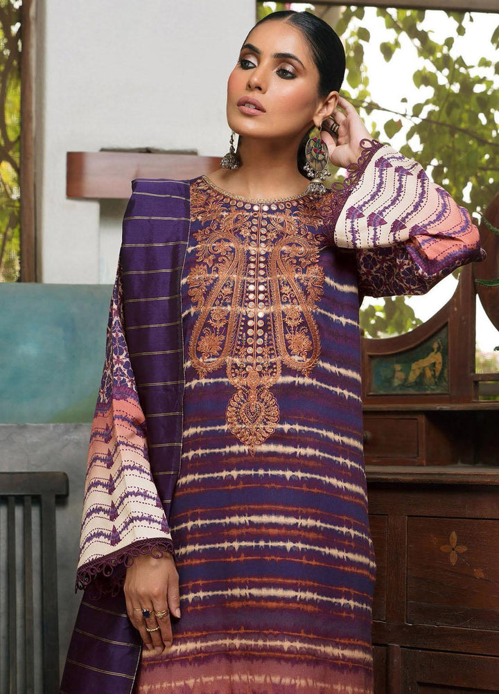 Nissa by RajBari Embroidered Cottel Suits Unstitched 3 Piece RB21N 8/B - Winter Collection