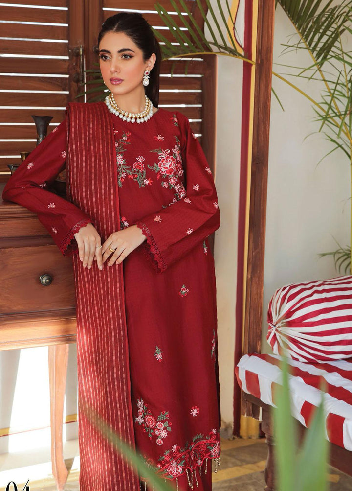 Nissa by RajBari Embroidered Jacquard Suits Unstitched 3 Piece RB22F 04 - Festive Collection