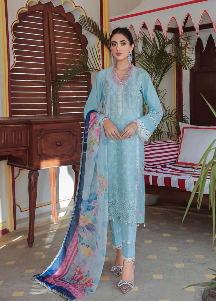 Nissa by RajBari Embroidered Schiffli Suits Unstitched 3 Piece RB22F 06 - Festive Collection