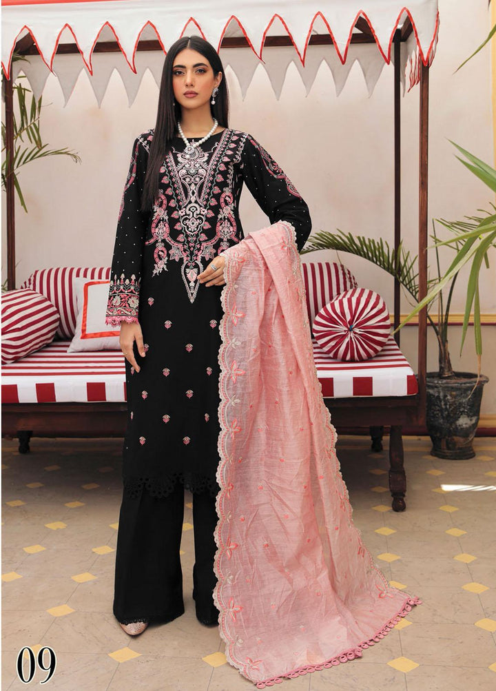 Nissa by RajBari Embroidered Jacquard Suits Unstitched 3 Piece RB22F 09 - Festive Collection