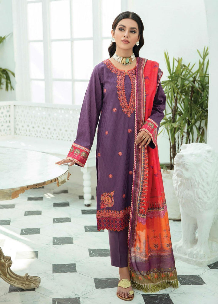 Nissa by RajBari Embroidered Jacquard Suits Unstitched 3 Piece RB22N 12 - Spring / Summer Collection