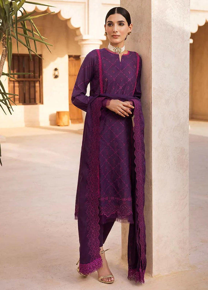 Nissa By RajBari Embroidered Chikankari Schiffli Suits Unstitched 3 Piece RB23NSC D-10 - Summer Collection