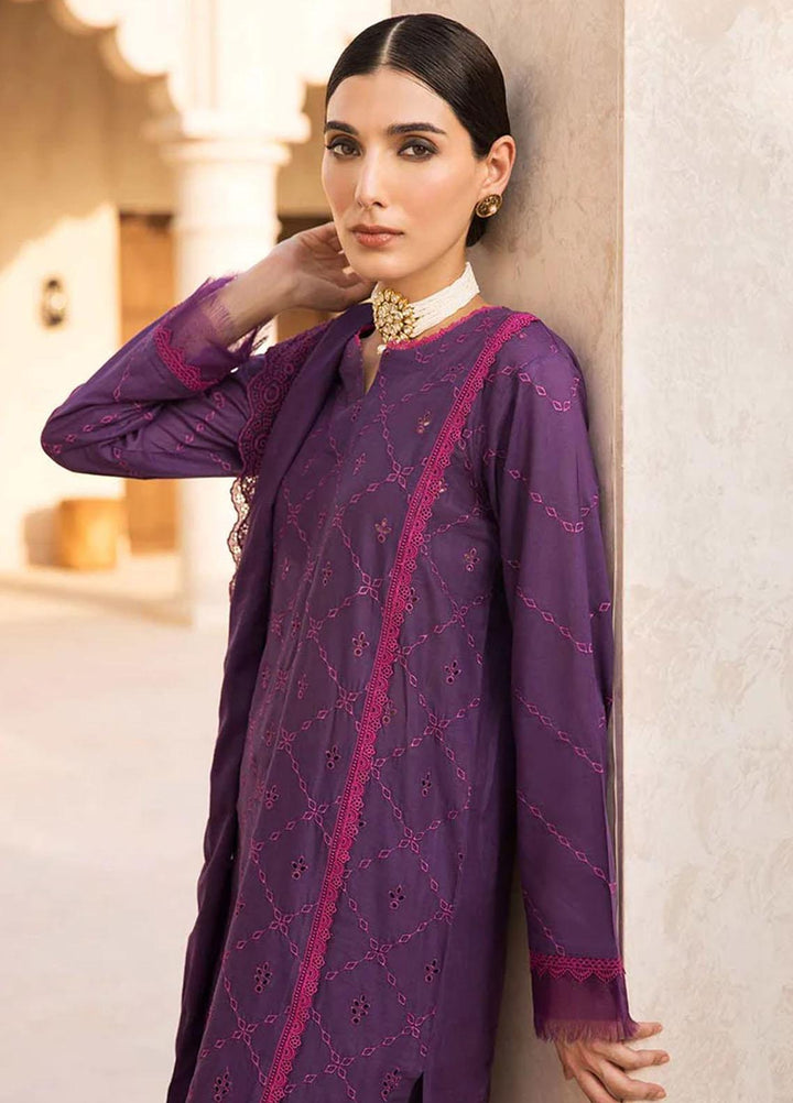 Nissa By RajBari Embroidered Chikankari Schiffli Suits Unstitched 3 Piece RB23NSC D-10 - Summer Collection