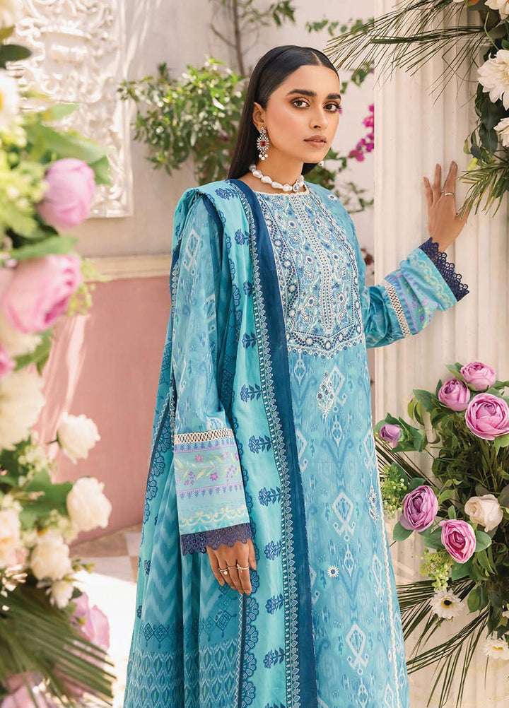 Nissa By RajBari Embroidered Lawn Suits Unstitched 3 Piece RB23NS D2-A - Summer Collection