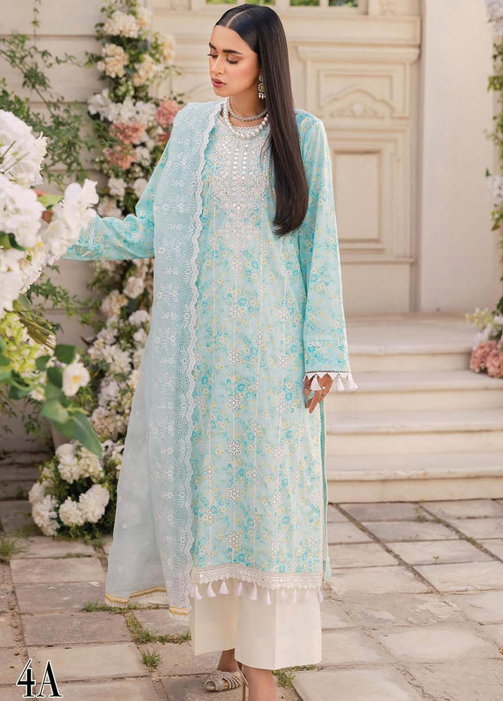 Nissa By RajBari Embroidered Lawn Suits Unstitched 3 Piece RB23NS D4-A - Summer Collection