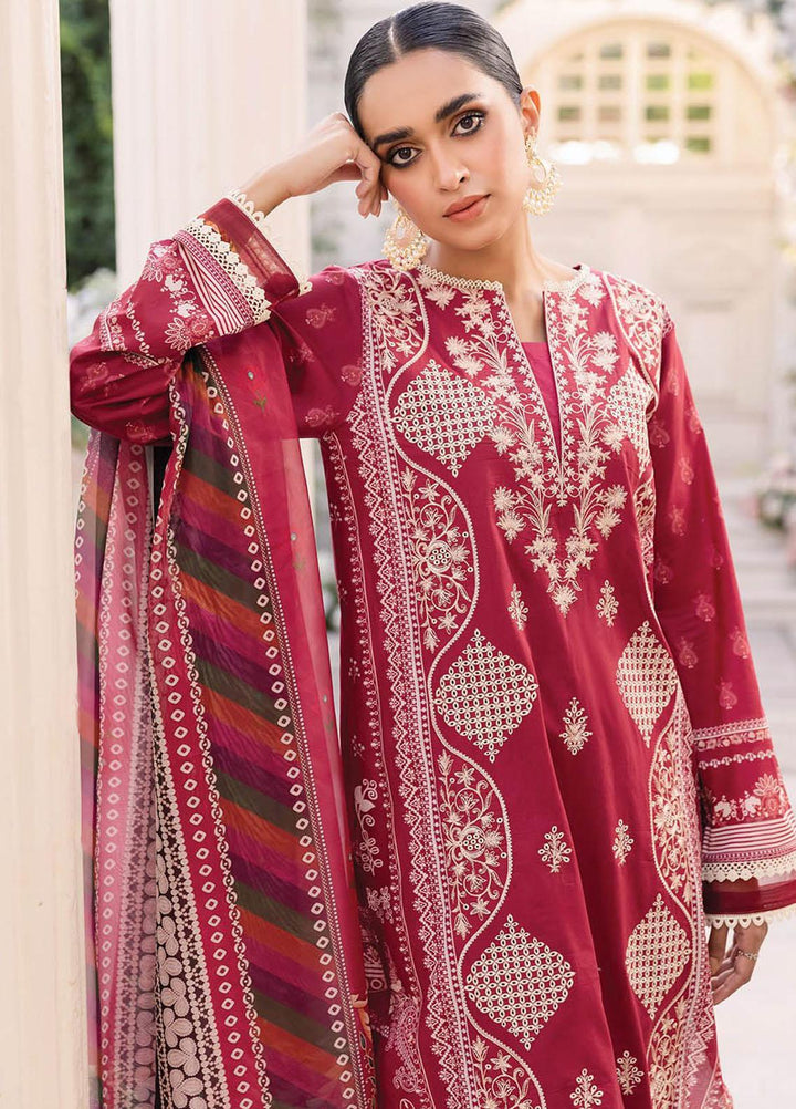 Nissa By RajBari Embroidered Lawn Suits Unstitched 3 Piece RB23NS D6-A - Summer Collection