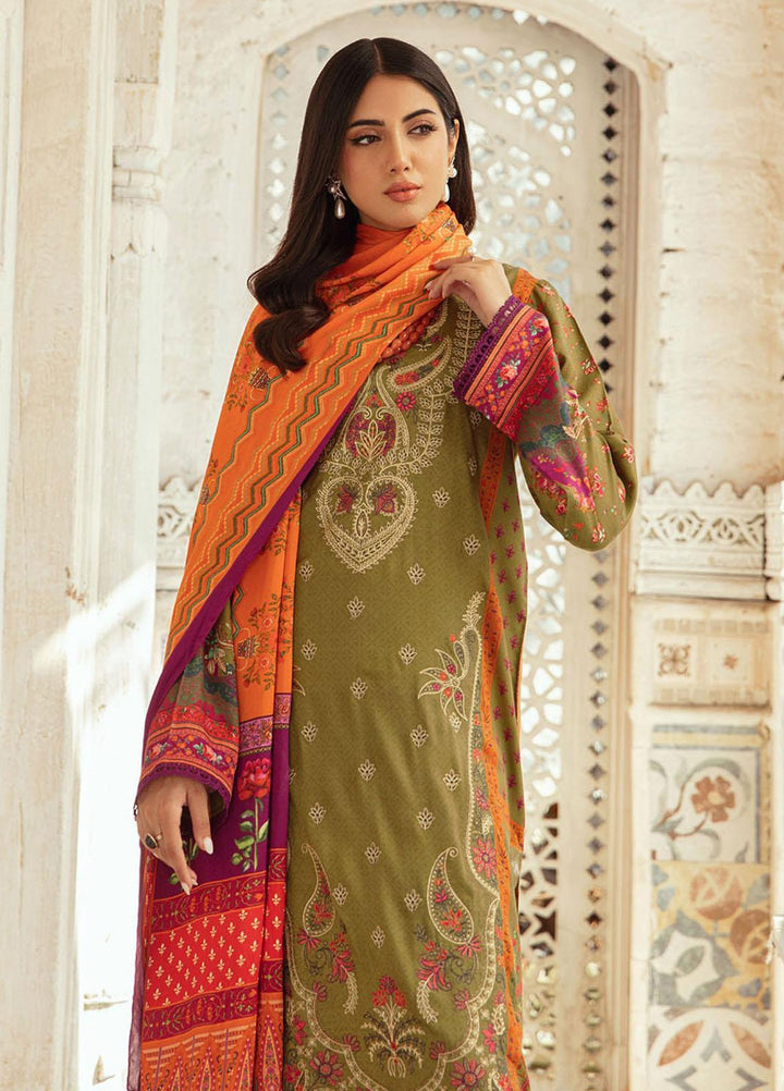Nissa By RajBari Embroidered Corduroy Suits Unstitched 3 Piece RB23NW 4A - Winter Collection