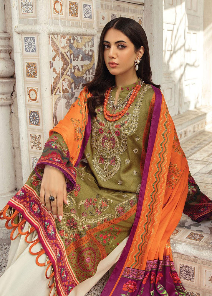 Nissa By RajBari Embroidered Corduroy Suits Unstitched 3 Piece RB23NW 4A - Winter Collection