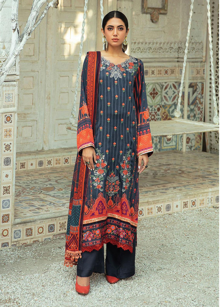 Nissa By Rajbari Embroidered Corduroy Suits Unstitched 3 Piece RB22NW 1B - Winter Collection