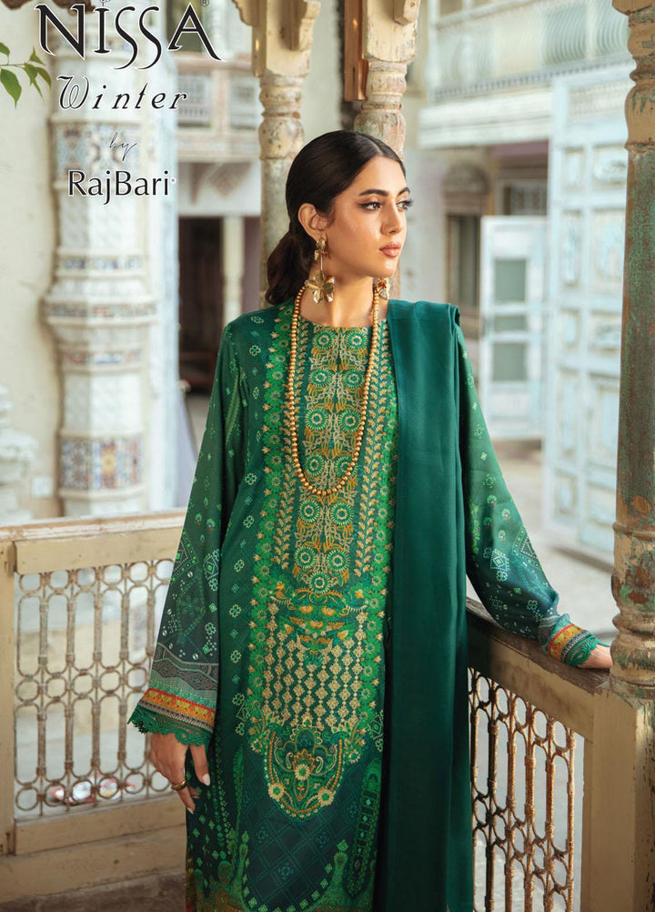 Nissa By Rajbari Embroidered Corduroy Suits Unstitched 3 Piece RB22NW 6A - Winter Collection