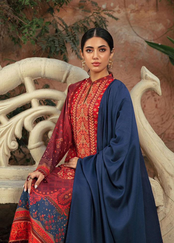 Nissa By Rajbari Embroidered Corduroy Suits Unstitched 3 Piece RB22NW 6B - Winter Collection