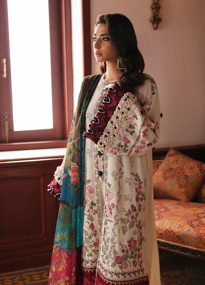Noemei By Republic Womenswear Embroidered Karandi Suits Unstitched 3 Piece RW23N D8-B - Luxury Winter Collection