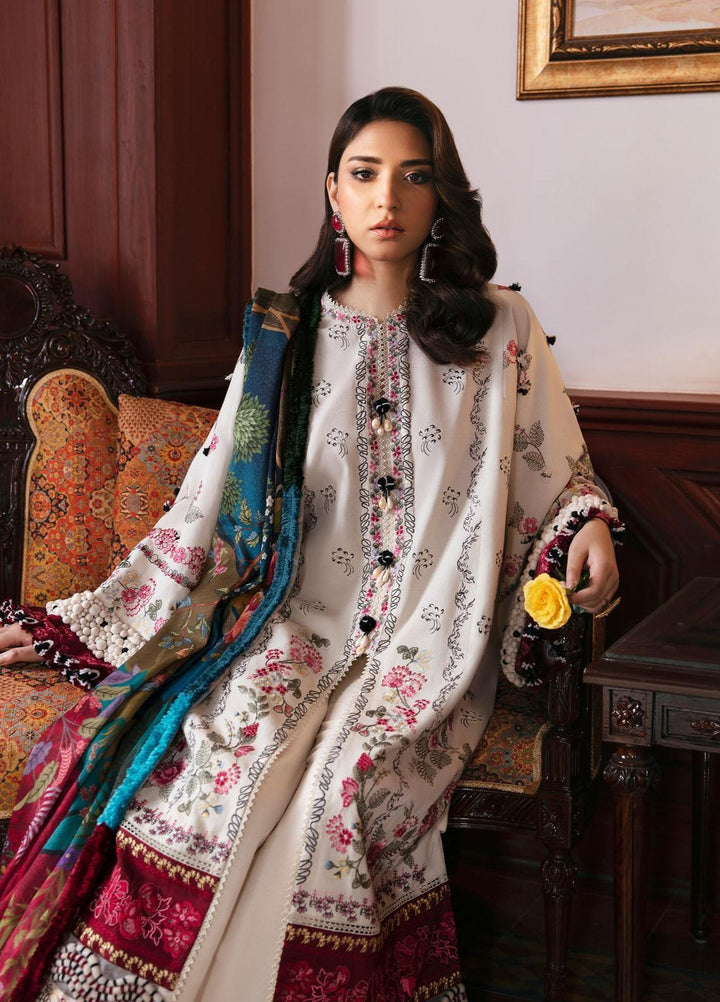 Noemei By Republic Womenswear Embroidered Karandi Suits Unstitched 3 Piece RW23N D8-B - Luxury Winter Collection