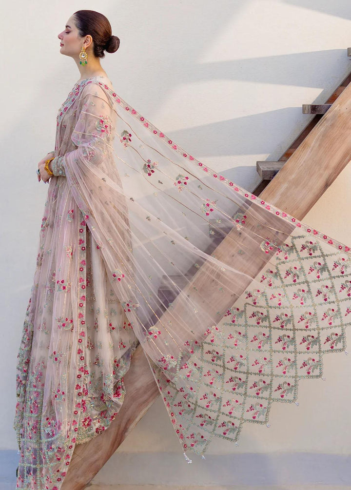 Noor By Azzal Embroidered Net Suits Unstitched 4 Piece AZZ23N D-01 Amira - Luxury Collection