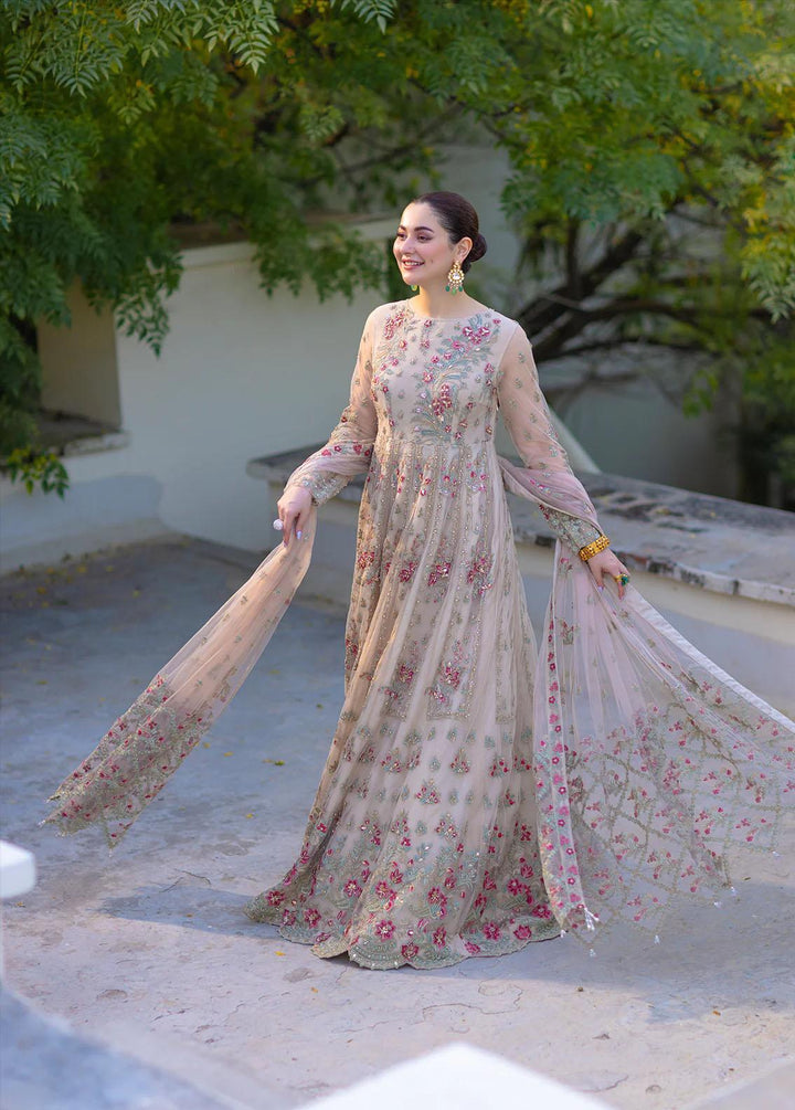 Noor By Azzal Embroidered Net Suits Unstitched 4 Piece AZZ23N D-01 Amira - Luxury Collection