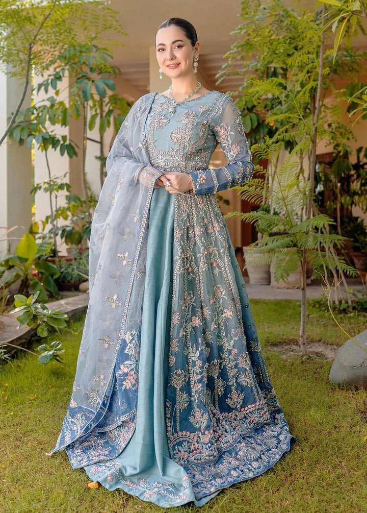 Noor By Azzal Embroidered Organza Suits Unstitched 4 Piece AZZ23N D-02 Mishaal - Luxury Collection