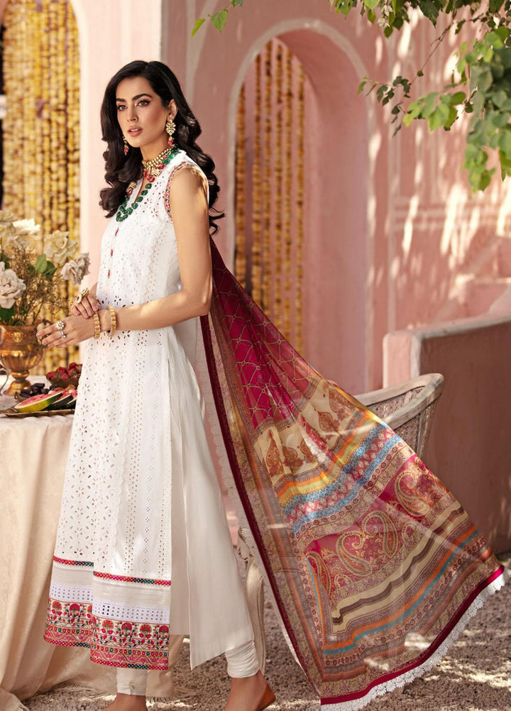 Noor by Saadia Asad Embroidered Chikankari Suits Unstitched 3 Piece NSA21E 3B - Festive Collection