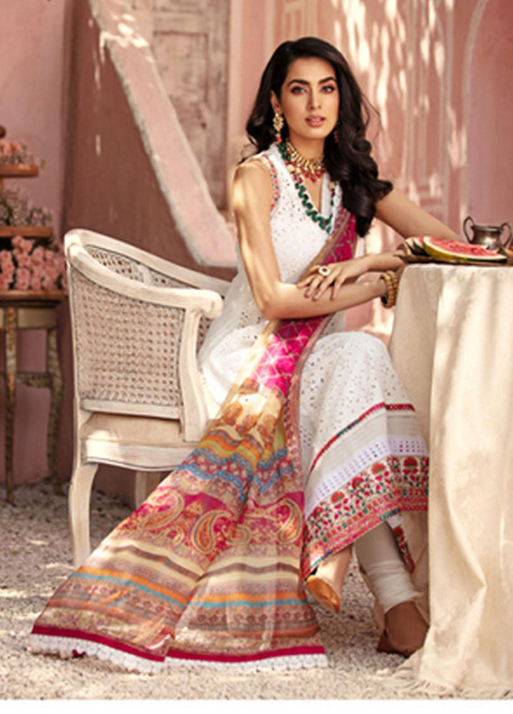 Noor by Saadia Asad Embroidered Chikankari Suits Unstitched 3 Piece NSA21E 3B - Festive Collection