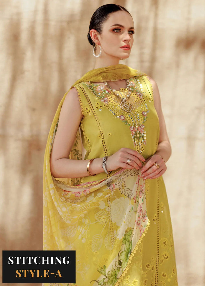 Noor by Saadia Asad Embroidered Lawn Suit Unstitched 3 Piece NSA24ELL D-01 - Summer Collection