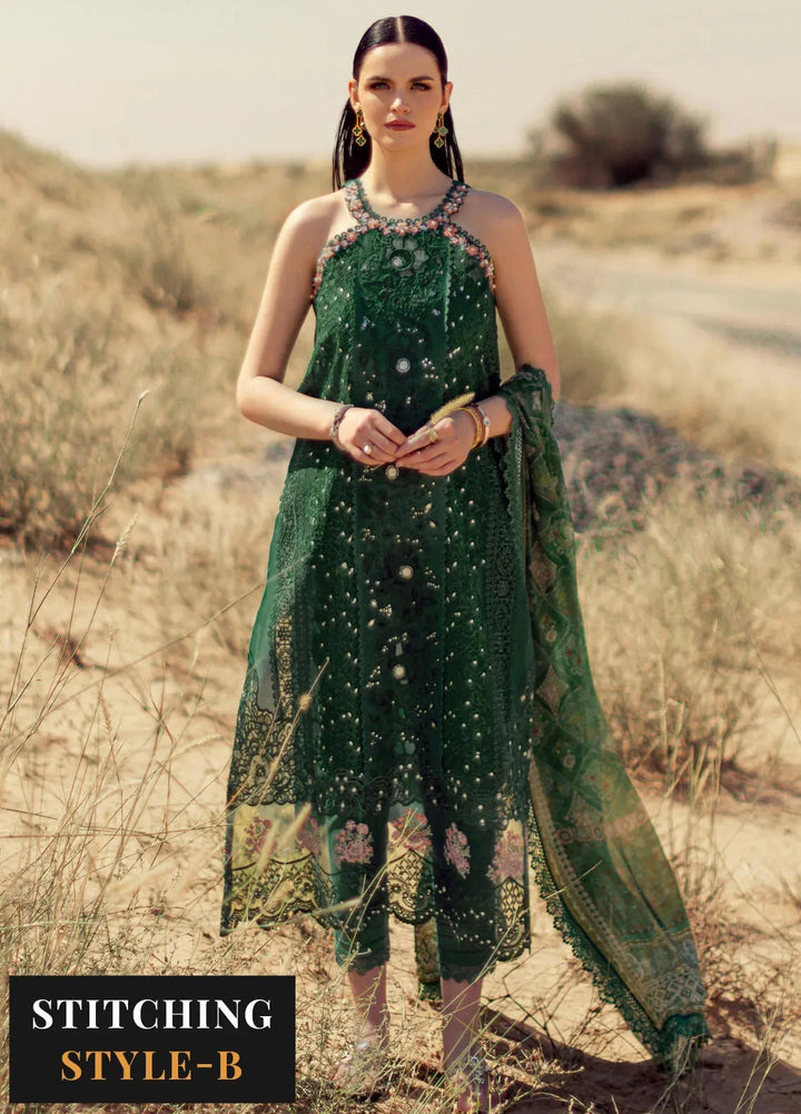 Noor by Saadia Asad Embroidered Lawn Suit Unstitched 3 Piece NSA24ELL D-08 - Summer Collection