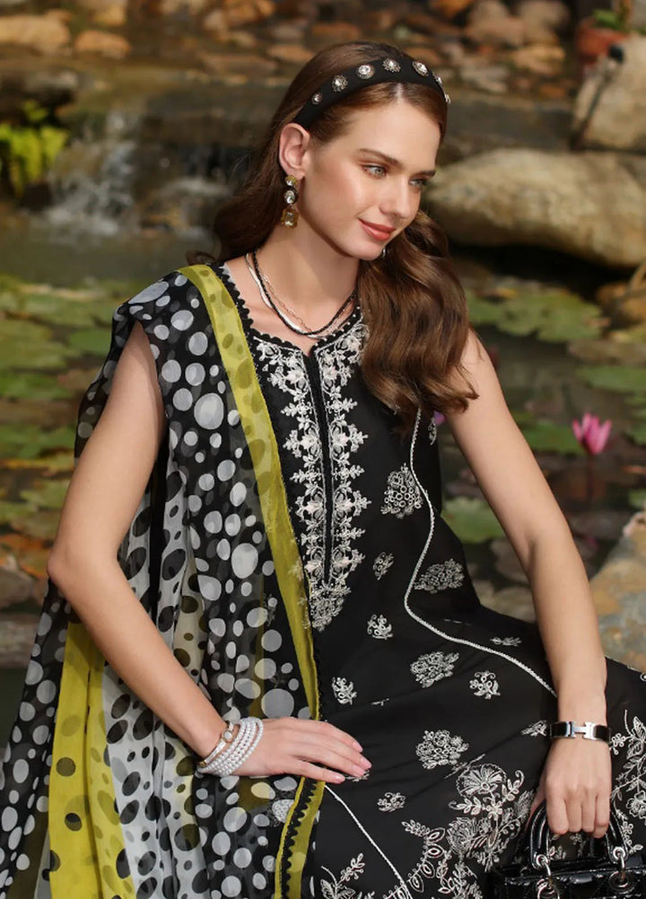 Noor by Saadia Asad Embroidered Lawn Suit Unstitched 3 Piece NSA25LC D-3 B - Summer Collection